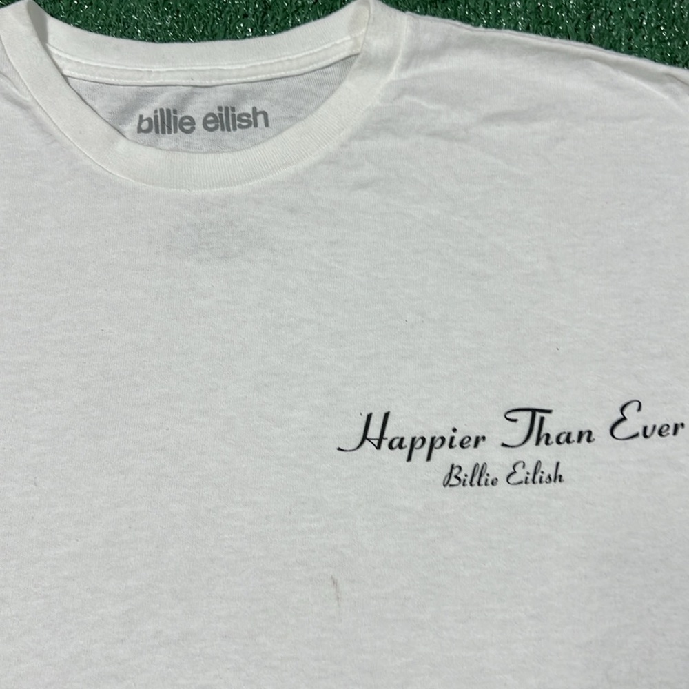 Billie Eilish Happier Than Ever T-shirt Sz L - Picture 2 of 3